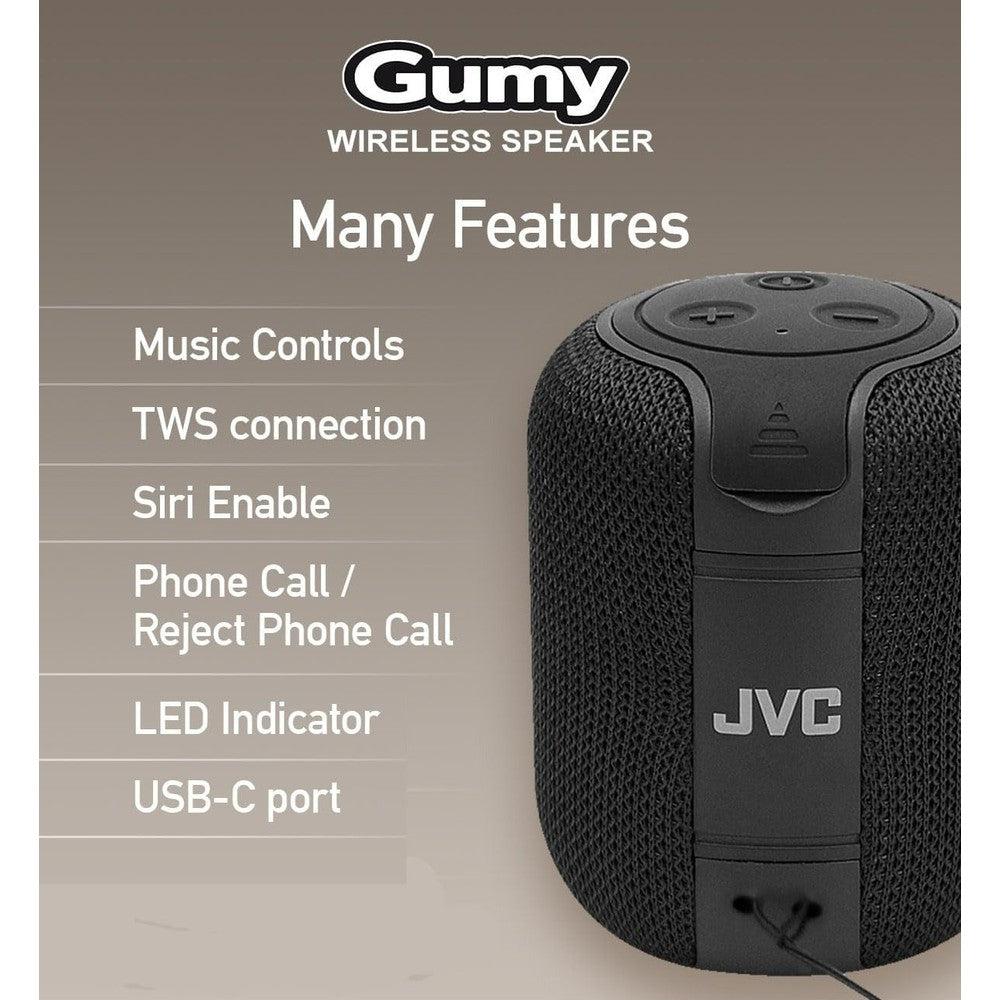 JVC Portable Gumy Wireless Speaker with Surround Sound - SPSG1BT ...