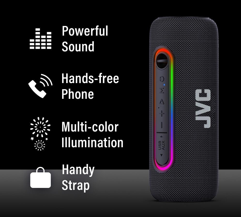 JVC Illuminated Portable Speaker with 30W max. outputs JVC Illuminated Portable Speaker with 30W max. outputs