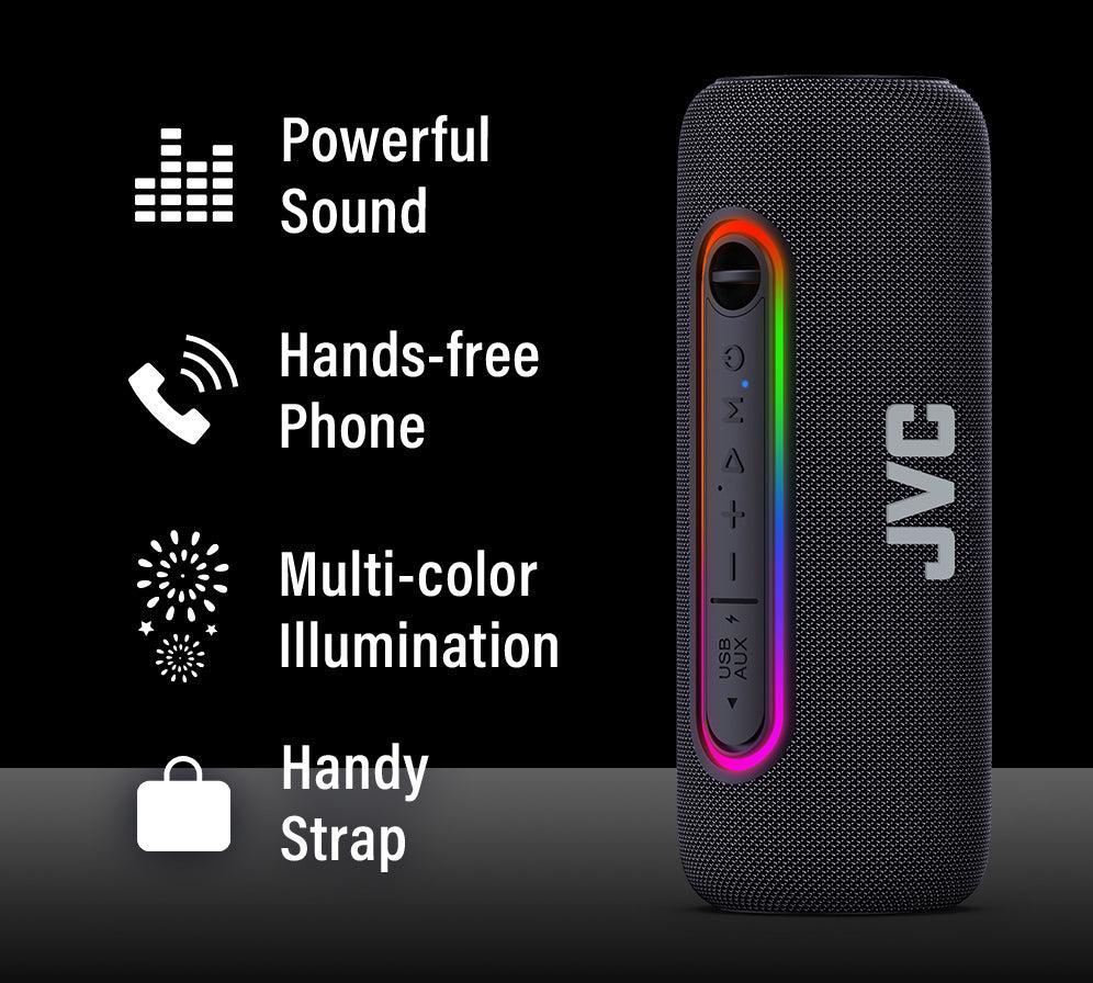 JVC - Illuminated Portable Passive Speaker with 20W Power - JVCSHOP USA