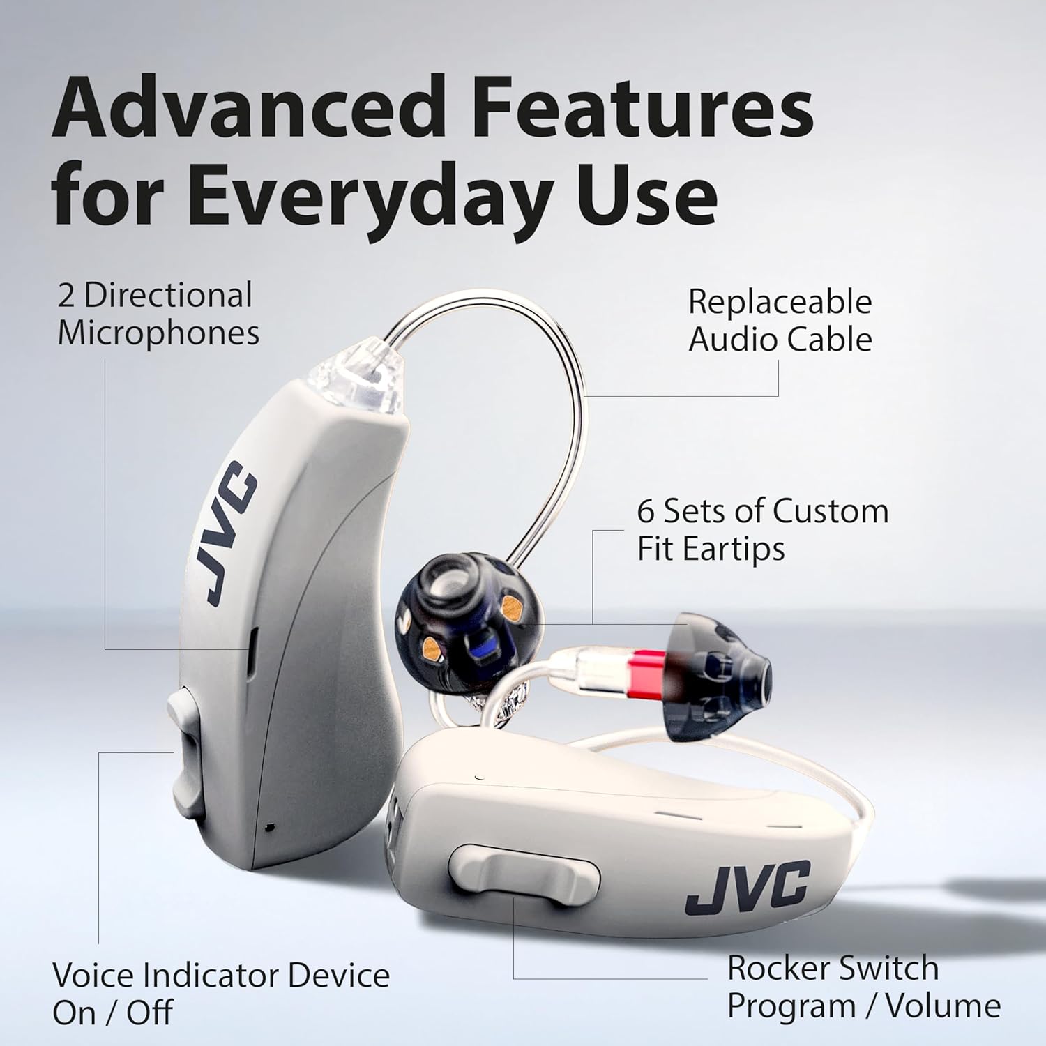 JVC - Self - Fitting Rechargeable OTC Hearing Aids - JVCSHOP USA