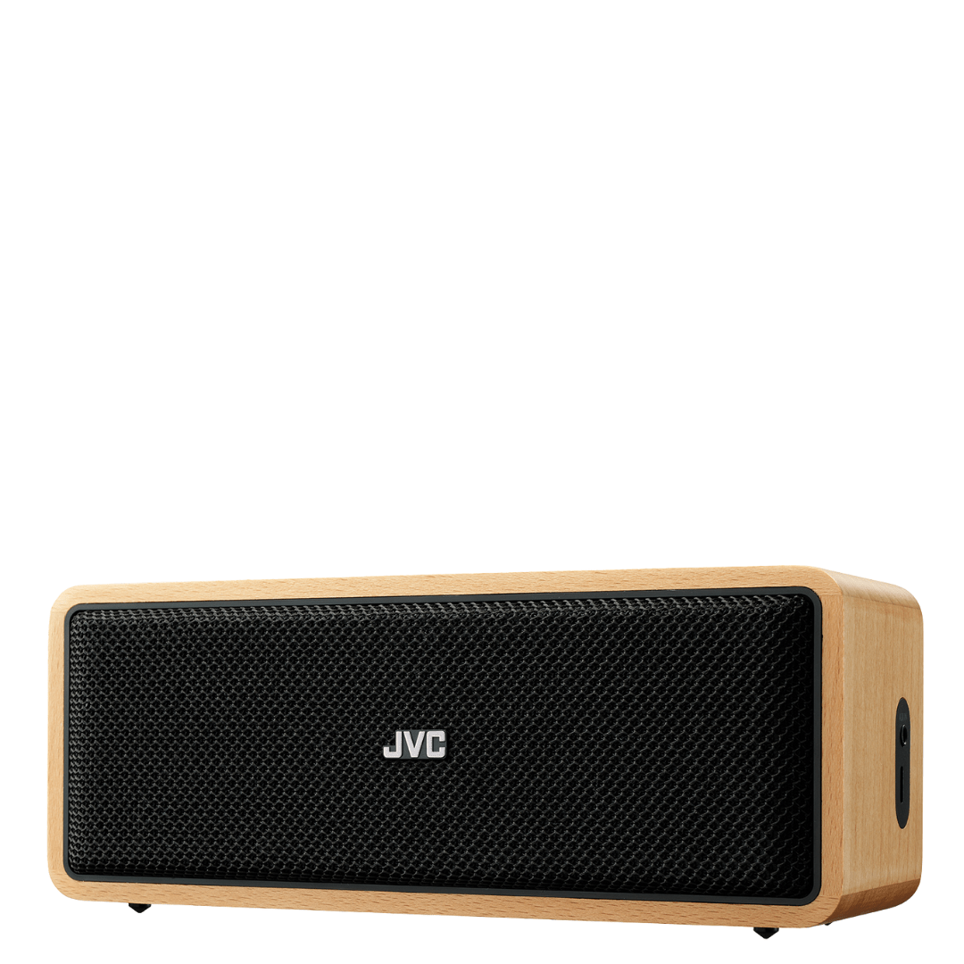 JVC - Wood Cabinet Portable Wireless Speaker - JVCSHOP USA